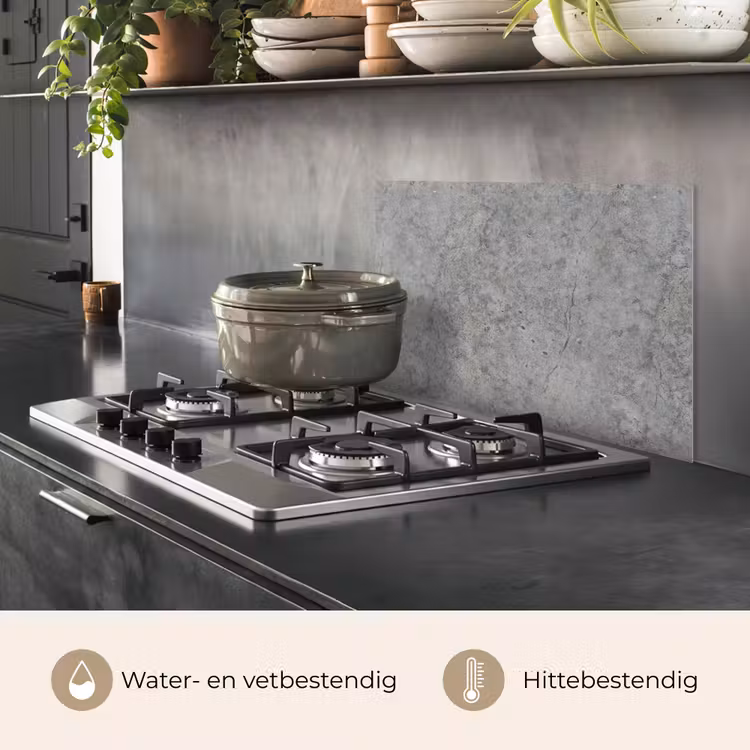 Spatscherm keuken - Beton - Antiek - Patronen — 2