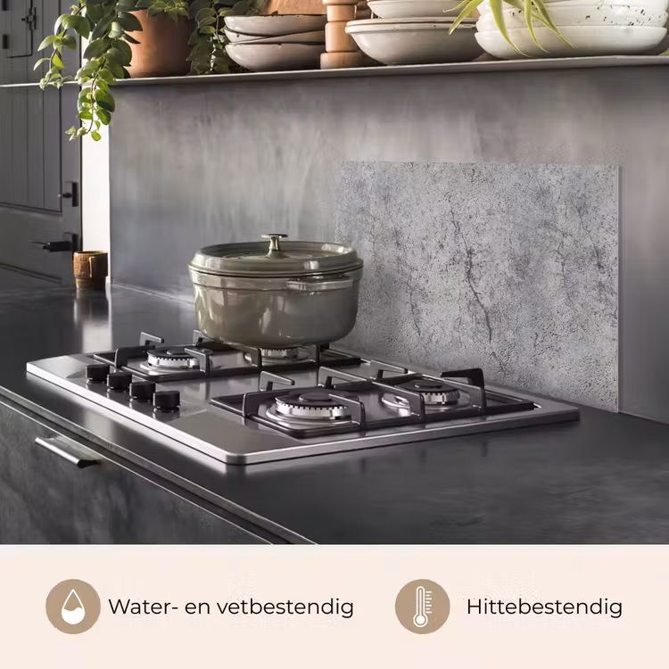 Spatscherm keuken - Beton - Muur - Industrieel - Patronen — 2