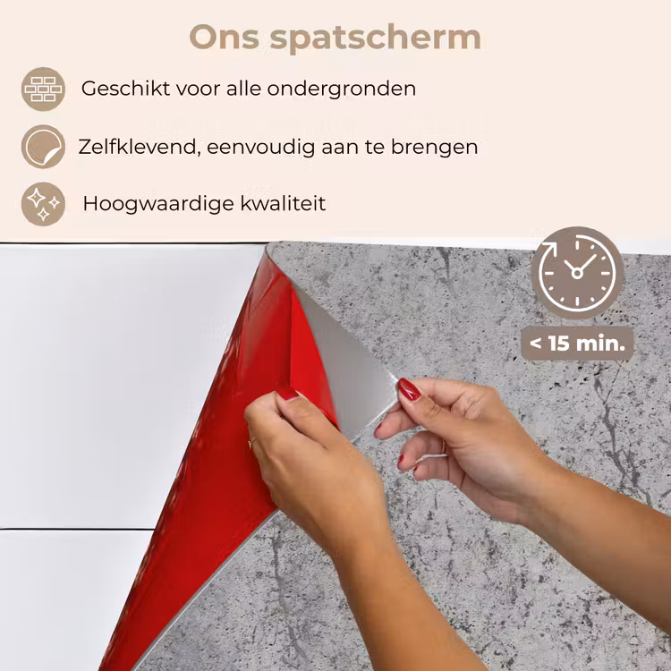 Spatscherm keuken - Beton - Muur - Industrieel - Patronen — 4