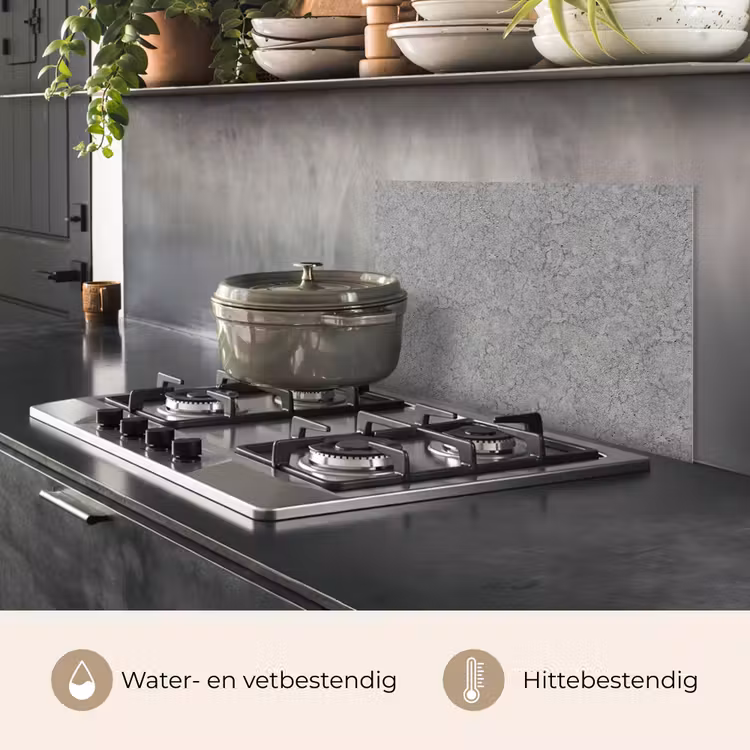 Spatscherm keuken - Beton - Muur - Patronen - Industrieel — 2