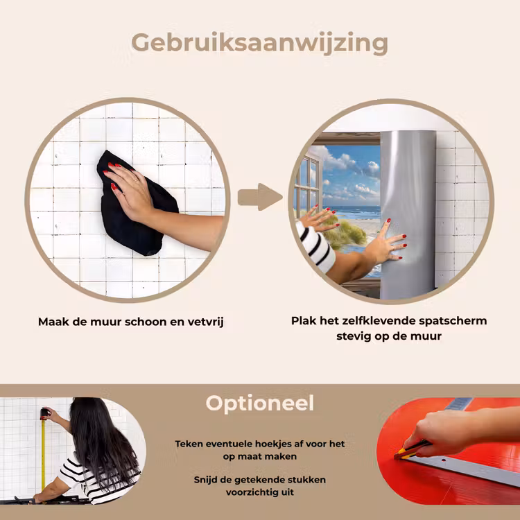 Spatscherm keuken - Doorkijk - Strand - Raam - Duinen - Zee — 6