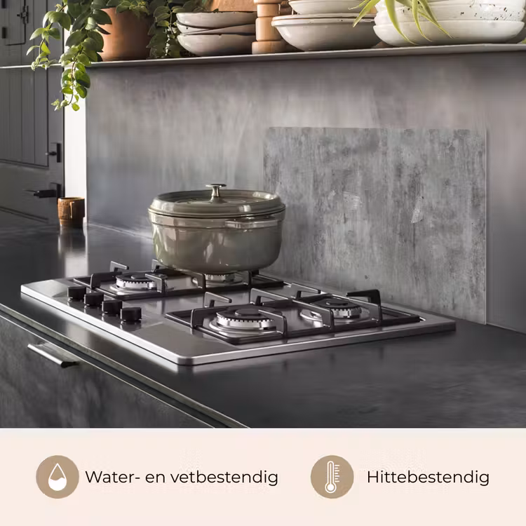 Spatscherm keuken - Roest - Beton - Patroon — 2