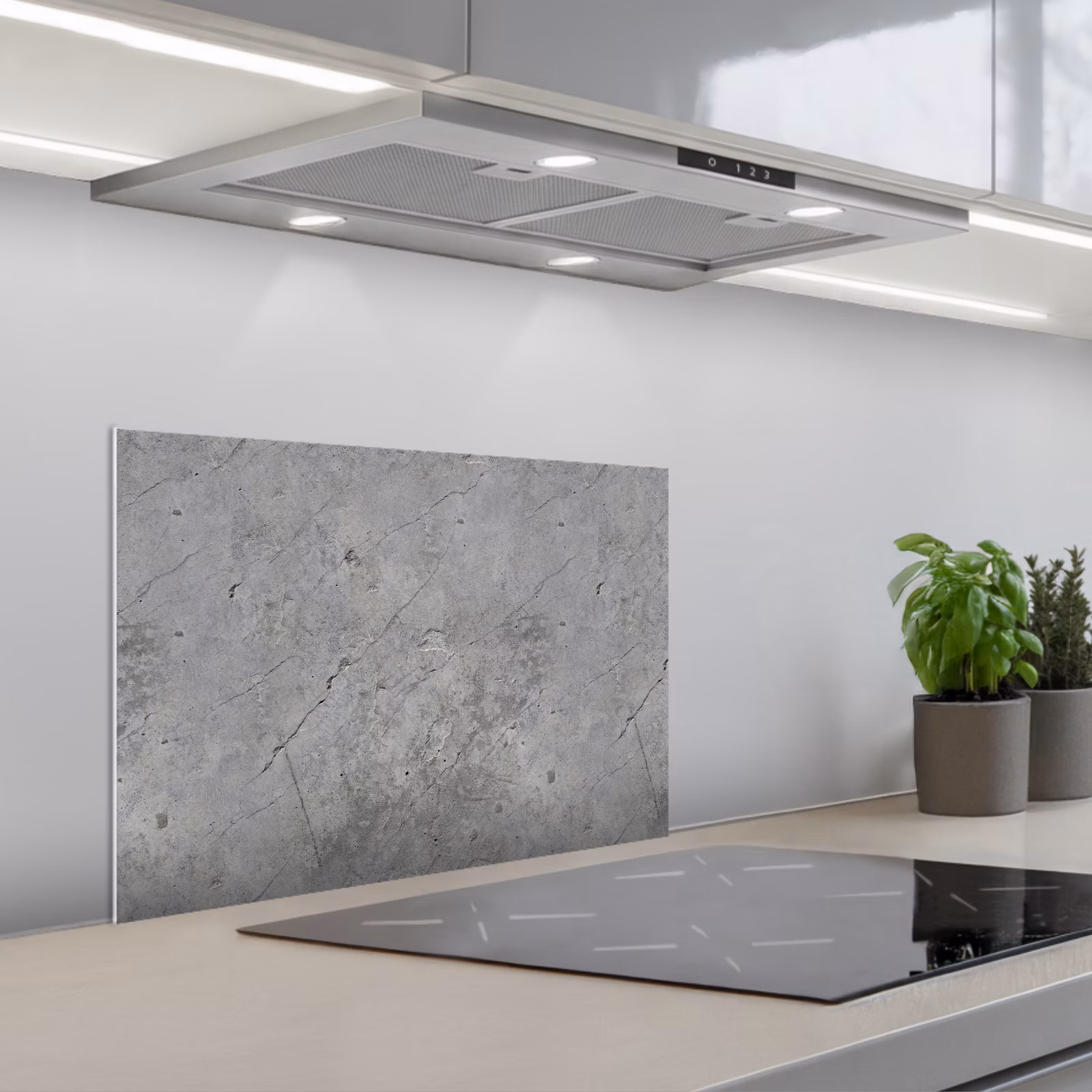 Spatscherm keuken - Patronen - Beton - Oud — 1