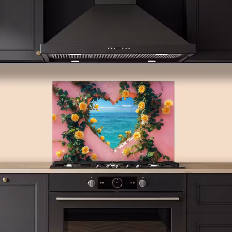 Spatscherm keuken - Hart - Zee - Muur — 5