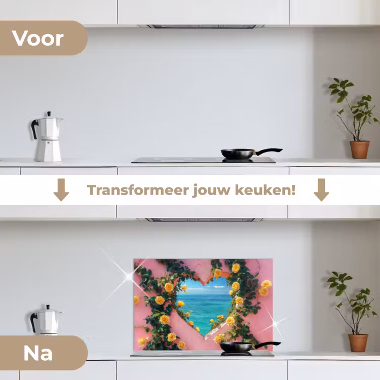 Spatscherm keuken - Hart - Zee - Muur — 7