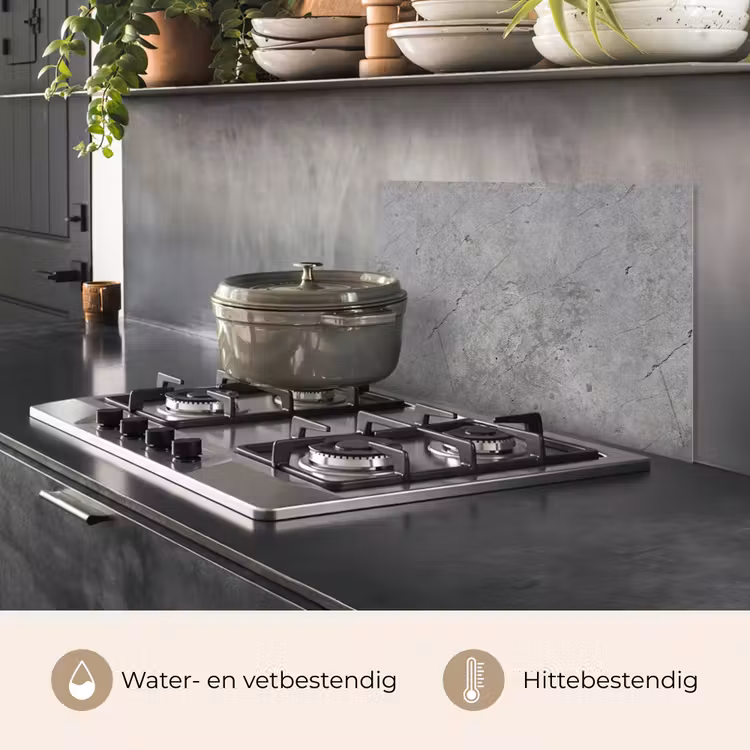 Spatscherm keuken - Patronen - Beton - Oud — 2