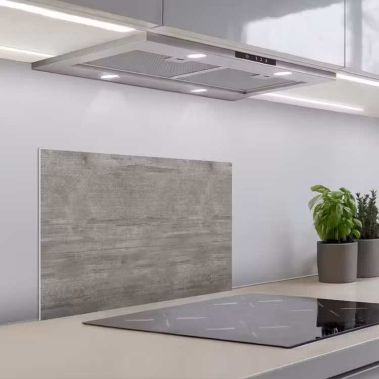 Spatscherm keuken - Patroon - Beton - Grijs — 1
