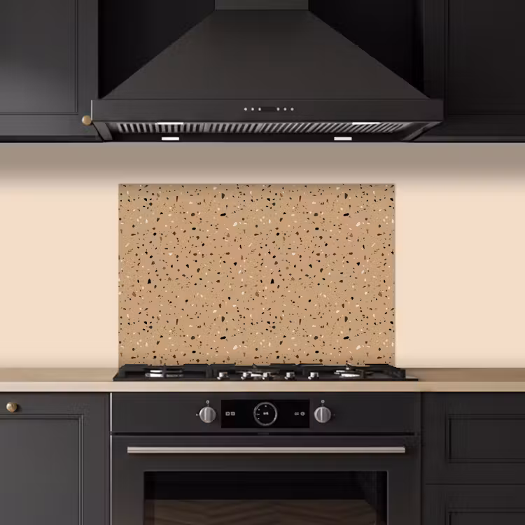 Spatscherm keuken - Terrazzo - Patroon - Beige — 5