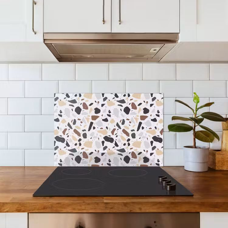 Spatscherm keuken - Terrazzo - Patroon - Kleurrijk - Klei — 3
