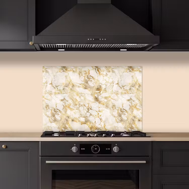Spatscherm keuken - Warm - Gouden - Marmer - Patroon — 5