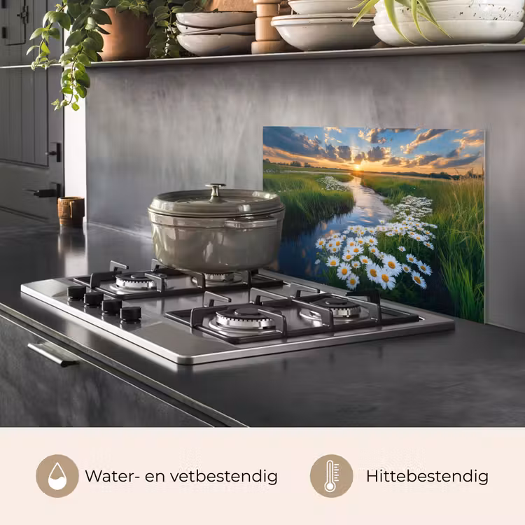 Spatscherm keuken - Beekje - Landschap - Margriet — 2