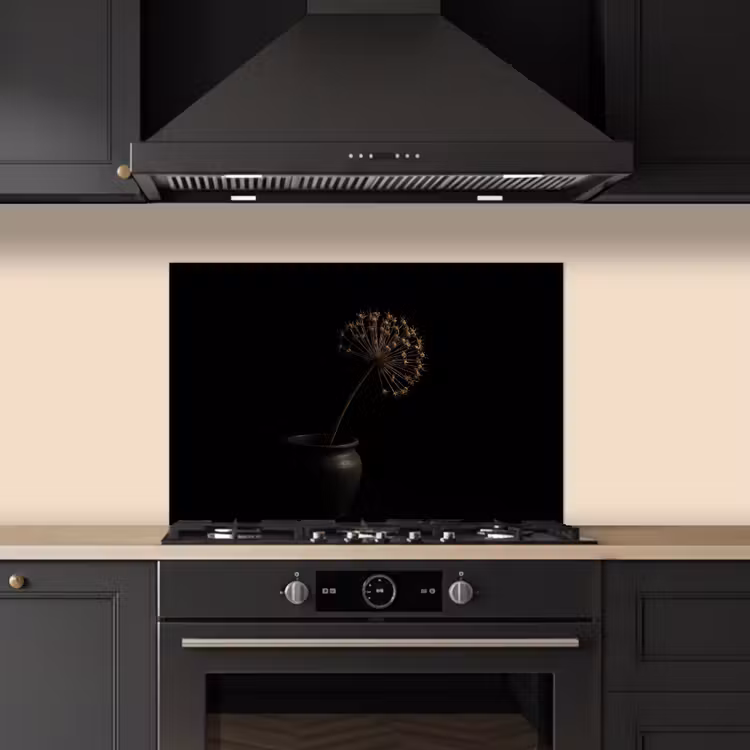 Spatscherm keuken - Bol - Gedroogd - Vaas - Zwart — 5