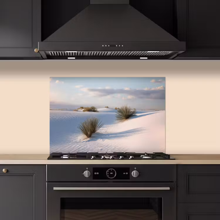 Spatscherm keuken - Duinen - Gras - Wolken - Beige — 5