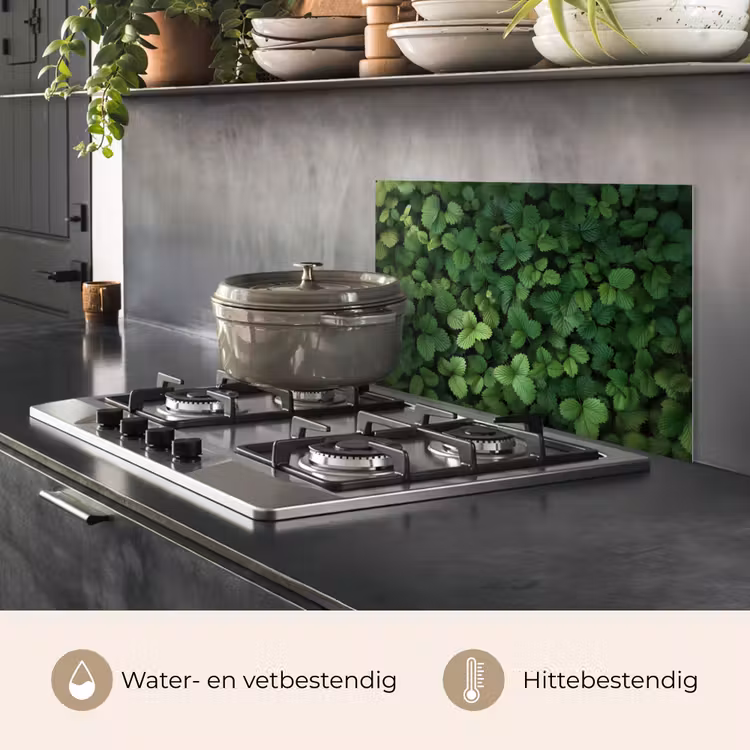 Spatscherm keuken - Groen - Bladeren - Kartel - Zonlicht — 2