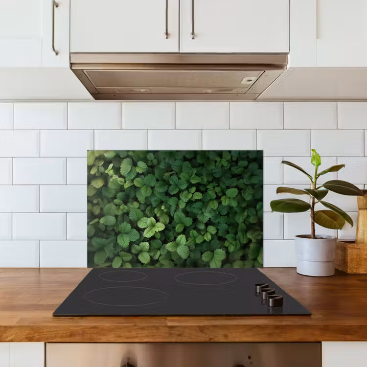 Spatscherm keuken - Groen - Bladeren - Kartel - Zonlicht — 3
