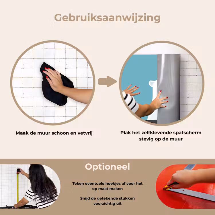 Spatscherm keuken - Ijsbeer - Lichtblauw - Minimalistisch — 6