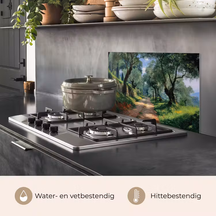 Spatscherm keuken - Pad - Bomen - Schaduw - — 2