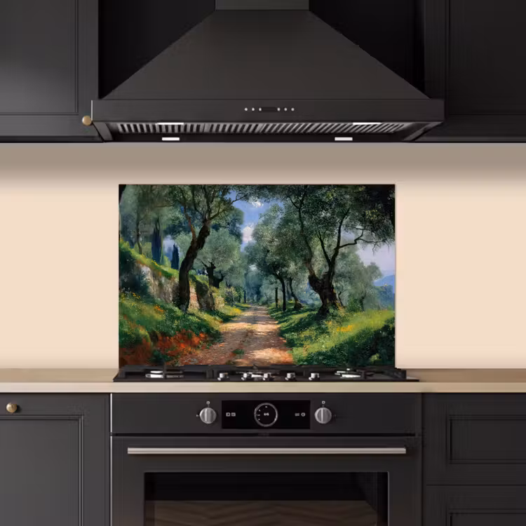 Spatscherm keuken - Pad - Bomen - Schaduw - — 5