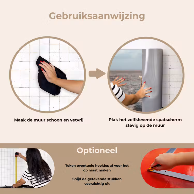 Spatscherm keuken - Scheepsstuur - Hout - Bruin - Zand — 6