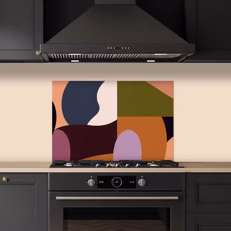 Spatscherm keuken - Vormen - Abstract - Kleuren - Vierkant — 5