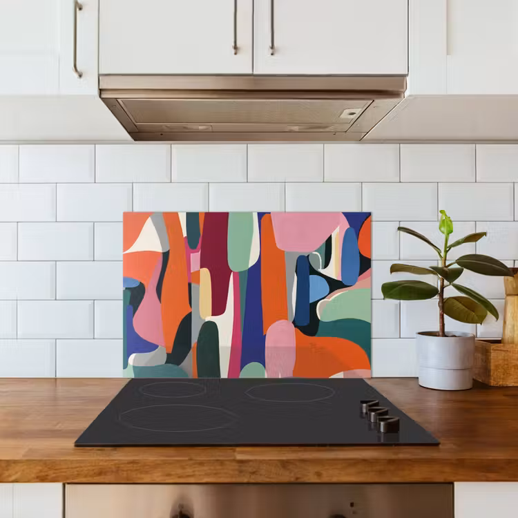 Spatscherm keuken - Vormen - Ritmisch - Kleuren - Abstract — 3