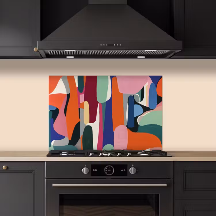 Spatscherm keuken - Vormen - Ritmisch - Kleuren - Abstract — 5