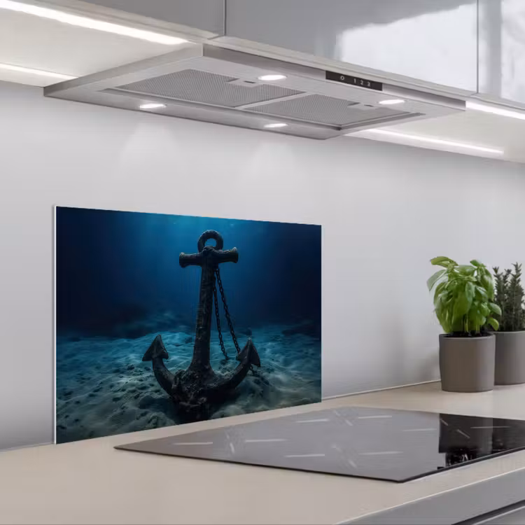 Spatscherm keuken - Anker - Ijzer - Zeebodem - Zand — 1