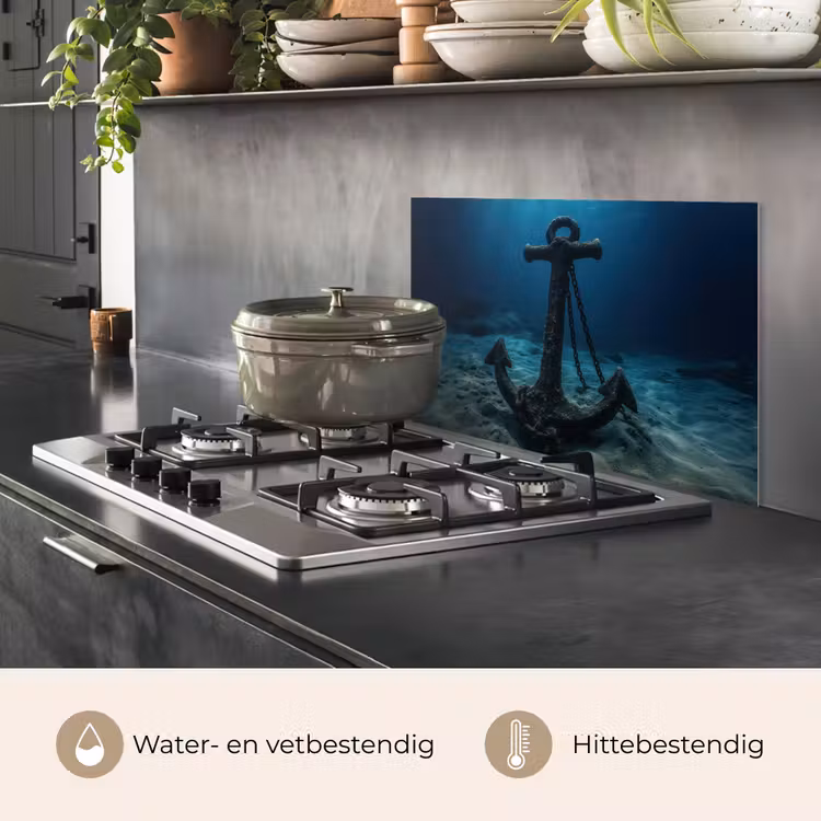 Spatscherm keuken - Anker - Ijzer - Zeebodem - Zand — 2