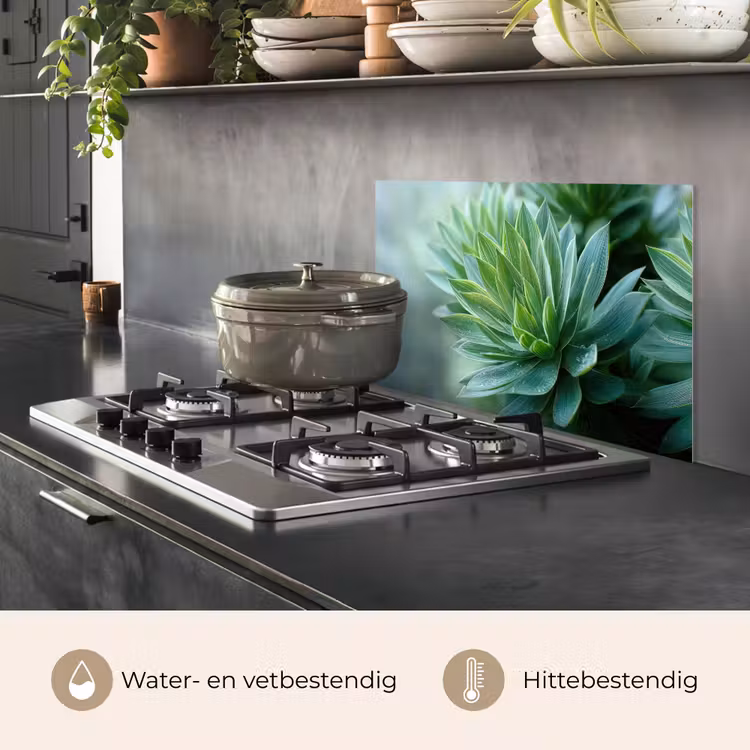 Spatscherm keuken - Blad - Plant - Groen - Textuur — 2