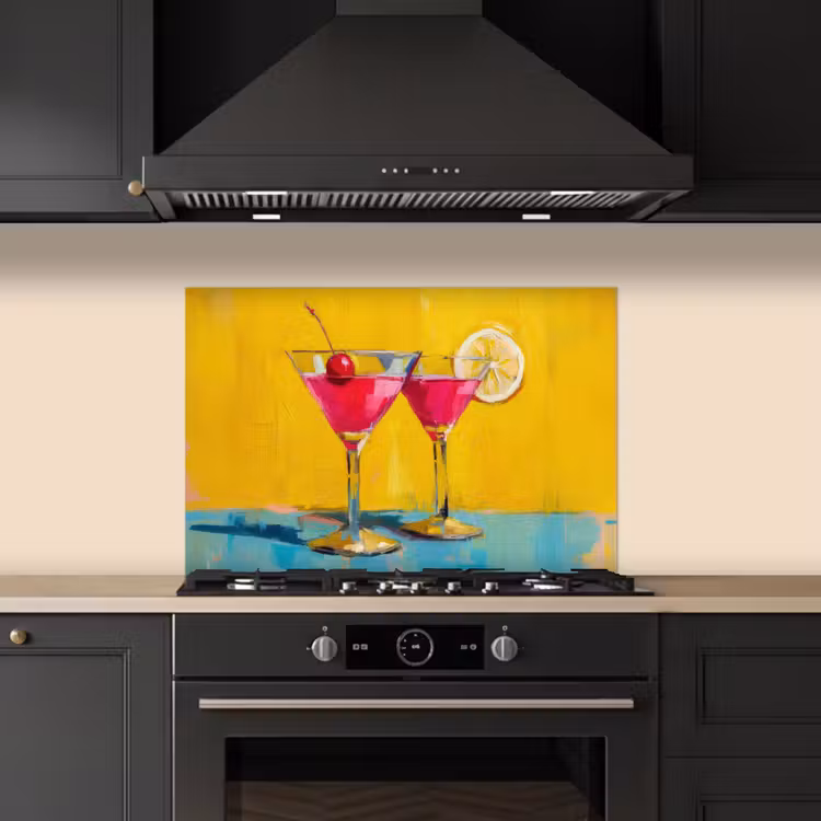 Spatscherm keuken - Glazen - Cocktail - Citroen - Kers — 5