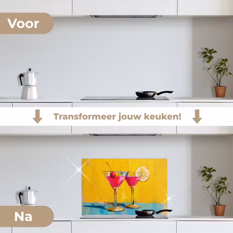 Spatscherm keuken - Glazen - Cocktail - Citroen - Kers — 7