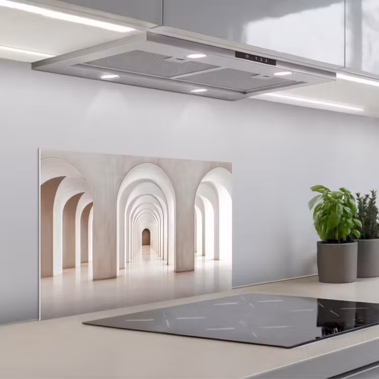 Spatscherm keuken - Hal - Bogen - Symmetrisch - Modern — 1