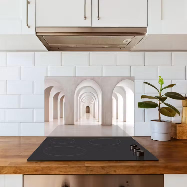 Spatscherm keuken - Hal - Bogen - Symmetrisch - Modern — 3