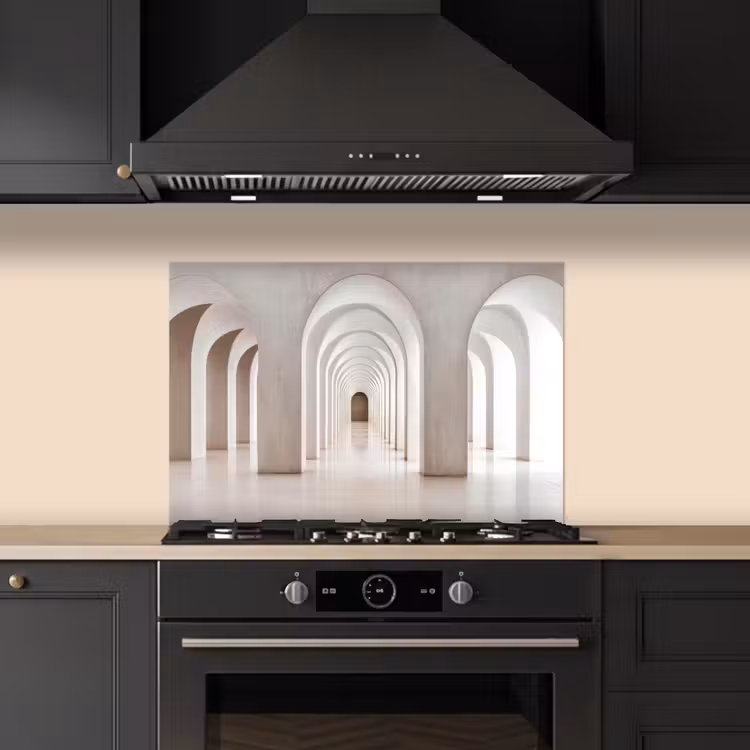 Spatscherm keuken - Hal - Bogen - Symmetrisch - Modern — 5