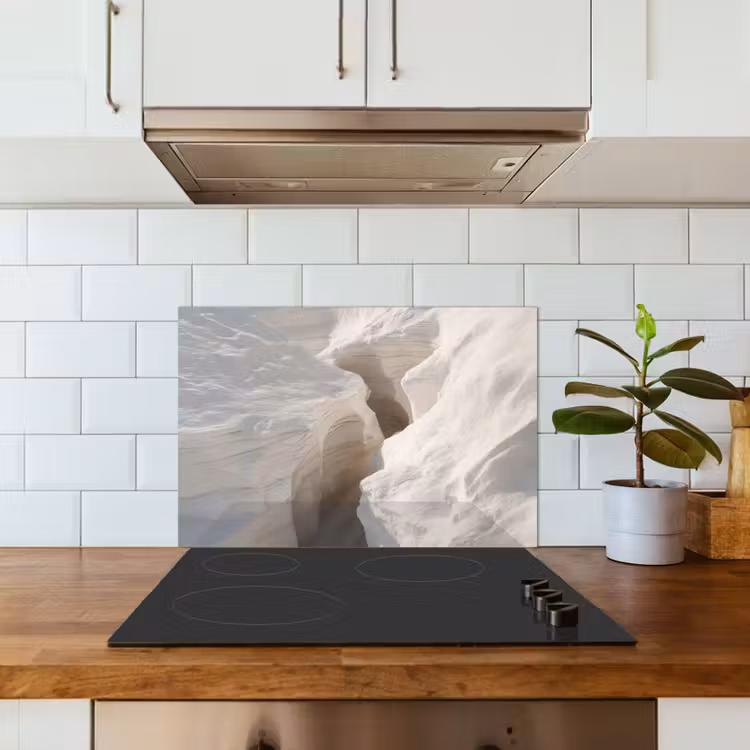 Spatscherm keuken - Kloof - Wit - Sneeuw — 3