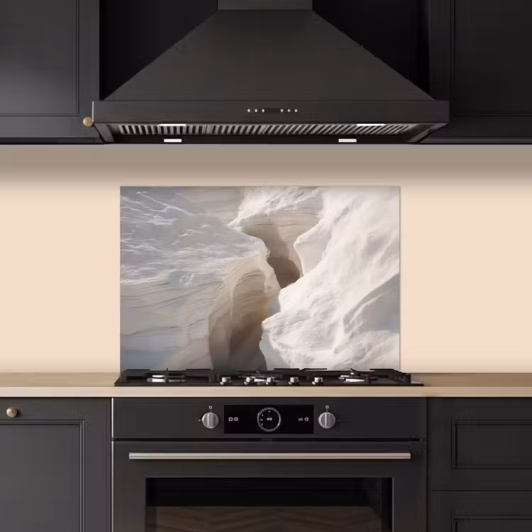 Spatscherm keuken - Kloof - Wit - Sneeuw — 5