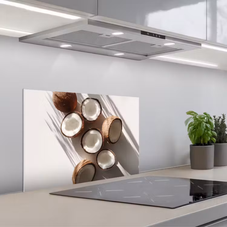 Spatscherm keuken - Kokosnoten - Bruin - Shaduw — 1