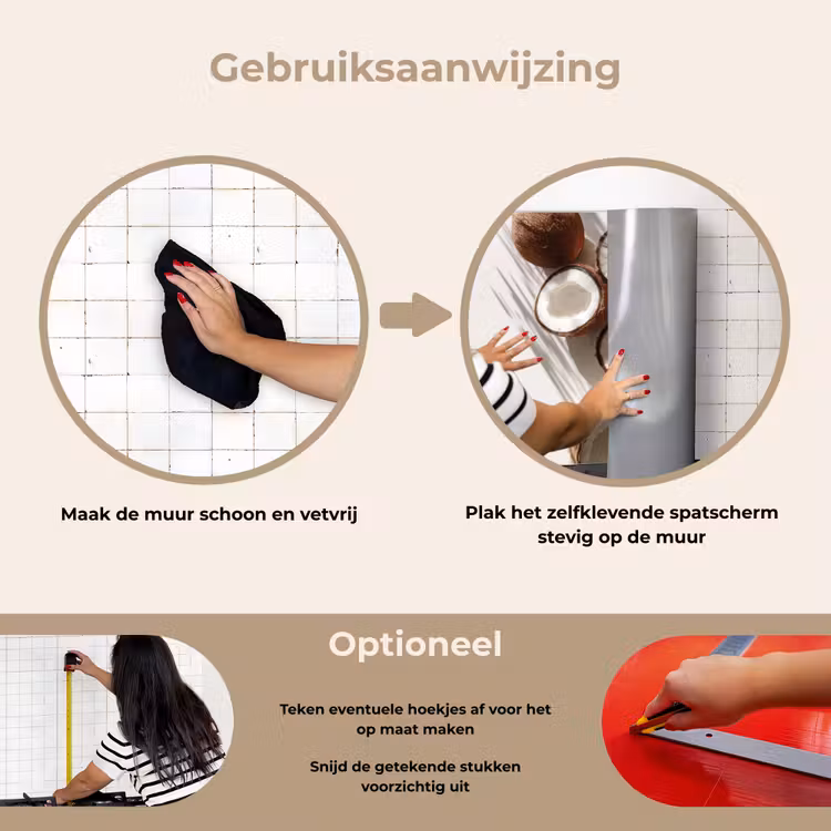 Spatscherm keuken - Kokosnoten - Bruin - Shaduw — 6