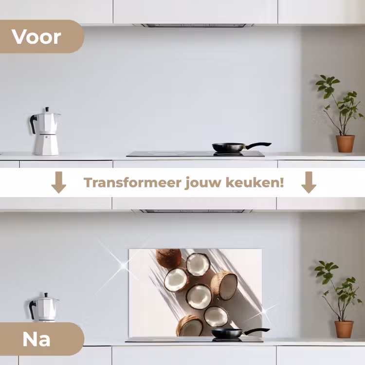 Spatscherm keuken - Kokosnoten - Bruin - Shaduw — 7
