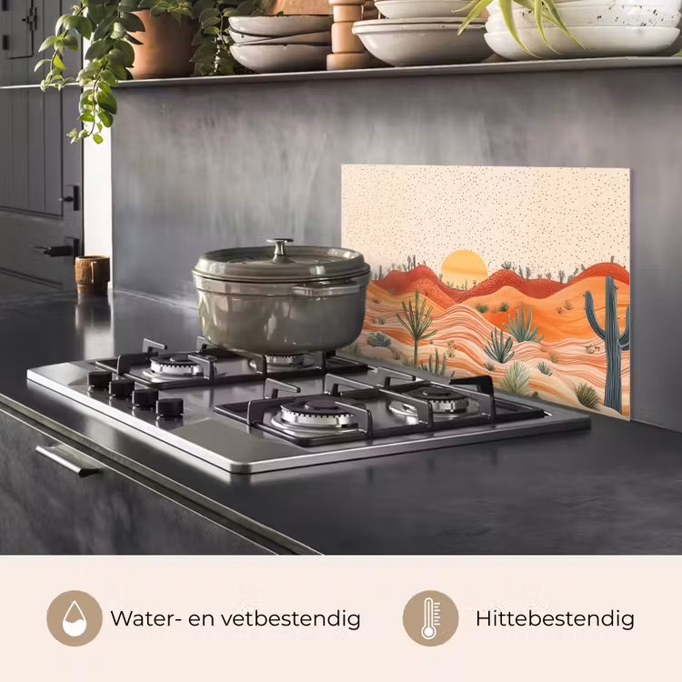 Spatscherm keuken - Landschap - Heuvels - Zonsondergang — 2