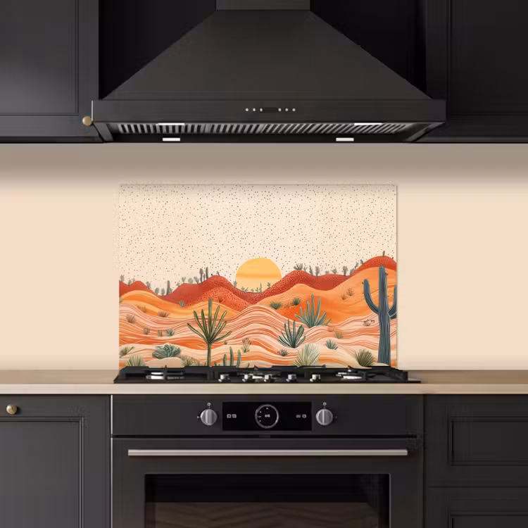 Spatscherm keuken - Landschap - Heuvels - Zonsondergang — 5
