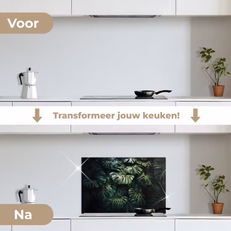 Spatscherm keuken - Plant - Monstera - Lichtinval — 7