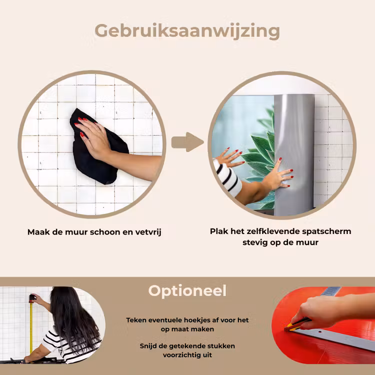 Spatscherm keuken - Vetplant - Bladeren - Groen - Wazig — 6