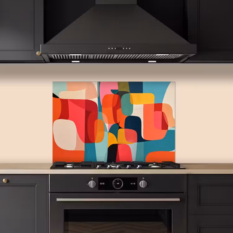 Spatscherm keuken - Vormen - Kleurrijk - Abstract - Vlakken — 5