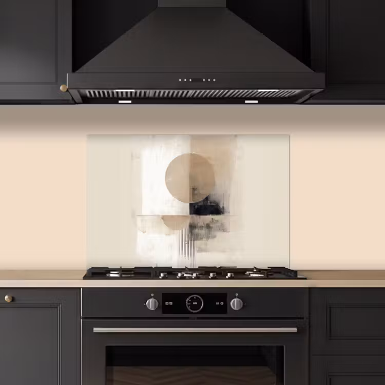 Spatscherm keuken - Cirkel - Compositie - Diepte - Beige — 5