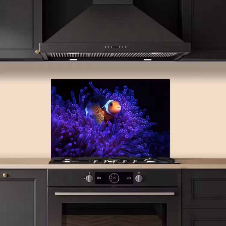 Spatscherm keuken - Koraal - Vis - Oranje - Zee — 5