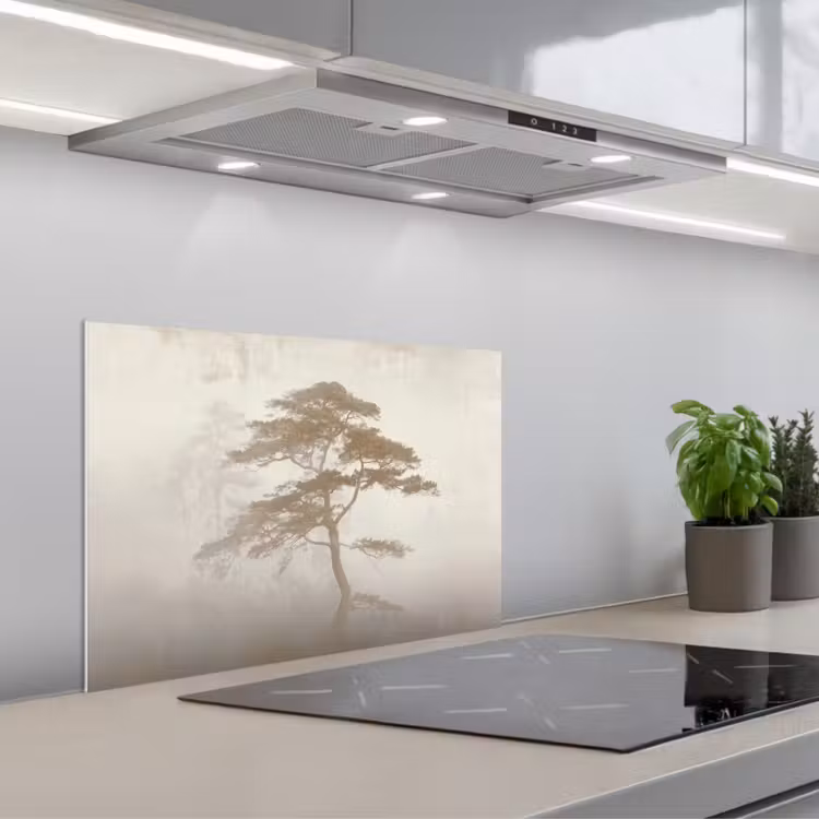 Spatscherm keuken - Boom - Oosterse stijl - Landschap — 1