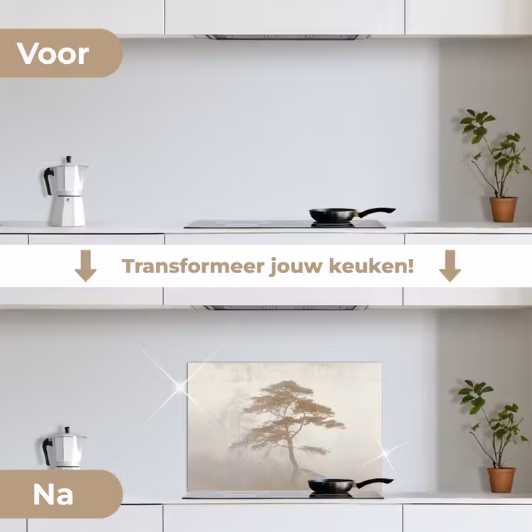 Spatscherm keuken - Boom - Oosterse stijl - Landschap — 7