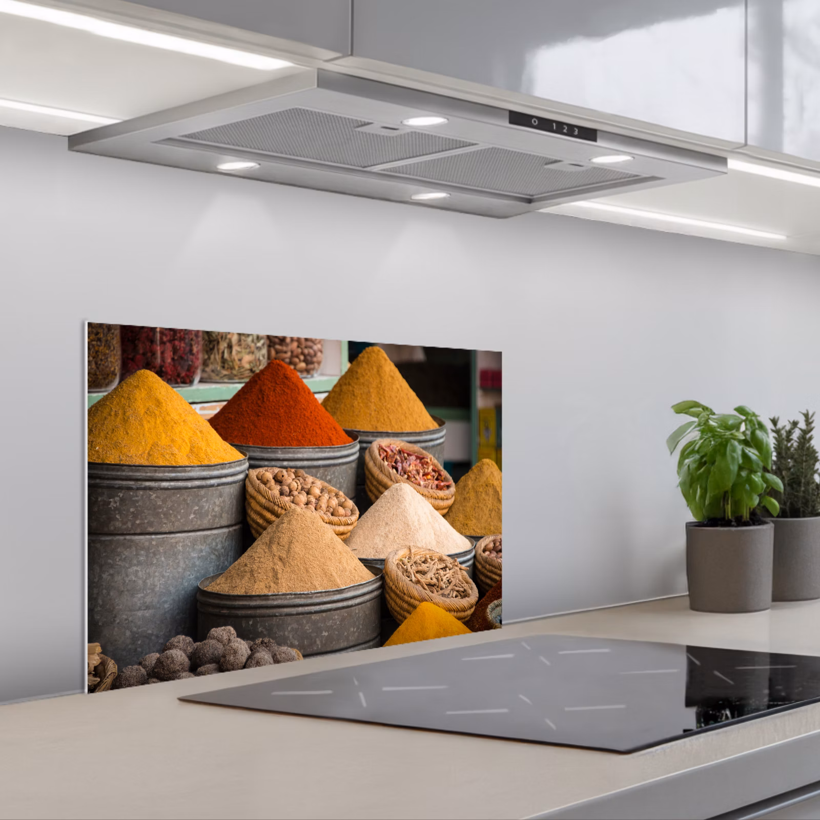 Spatscherm keuken - Specerijenmarkt Impressie — 1