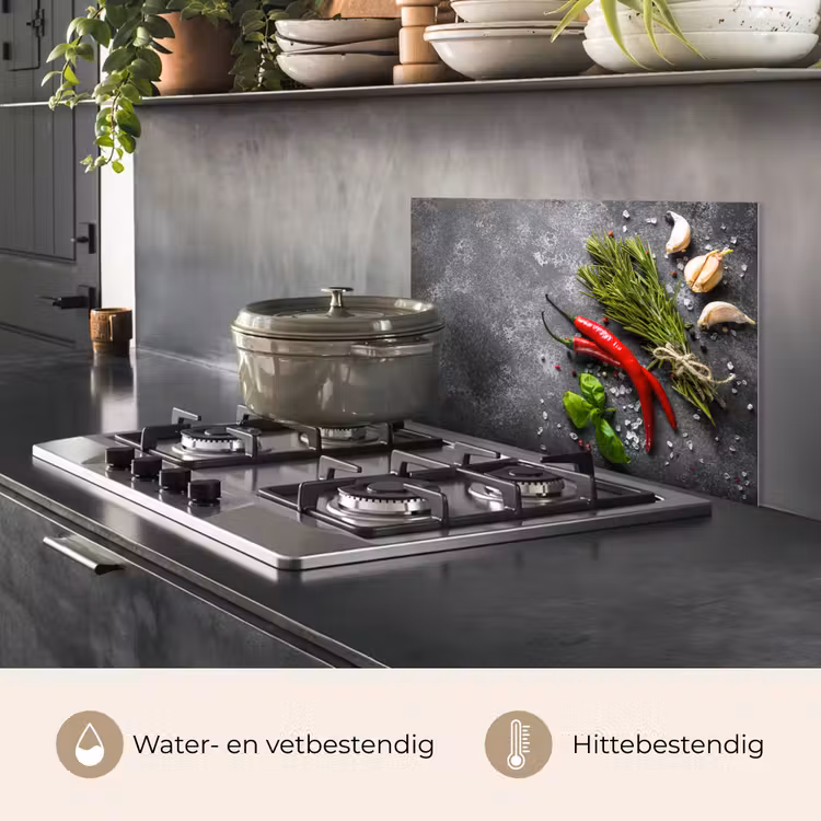 Spatscherm keuken - Contrast in Smaak en Textuur — 2